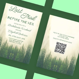 Sista spår före slöjan Bachelorette Inbjudningar