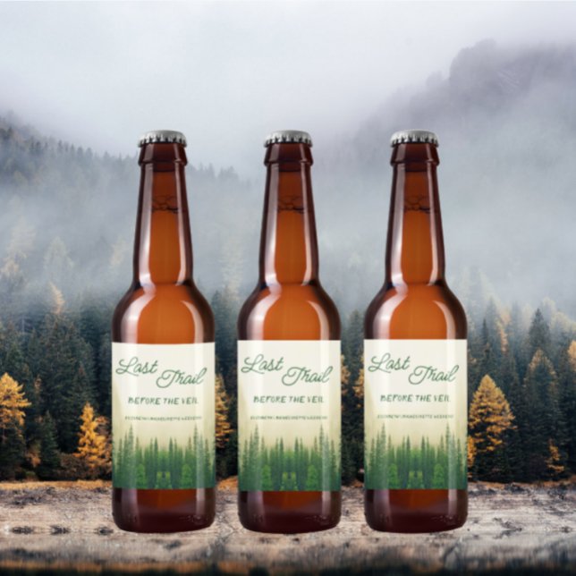 Sista spår före slöjan Bachelorette Ölflaska Etikett (Skapare uppladdad)