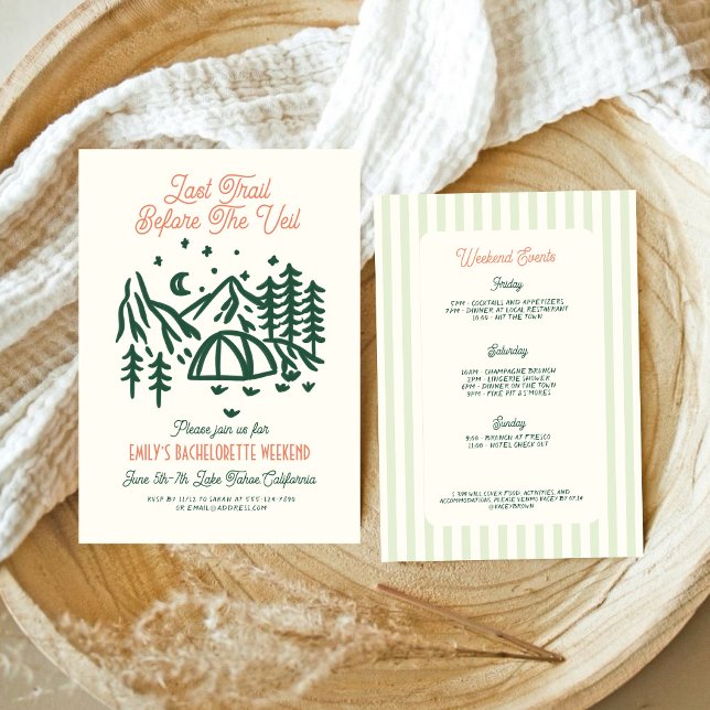 Sista spår före vail Bachelorette Helg Inbjudningar (Skapare uppladdad)