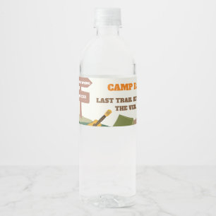 Sista spår före Veil Camp Bachelorette Party Vattenflaskor Etikett