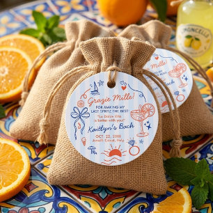 Sista Spritz Amalfi-kusten Möhippa Gåvor Etiketter