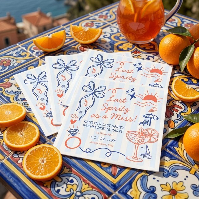 Sista Spritz Amalfi-kusten Möhippa Pappersservett (Skapare uppladdad)