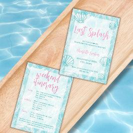Sista Stänk-beach Bachelorette Helg Itinerary Inbjudningar