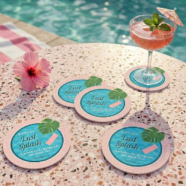 Sista stänket Möhippa Helg Poolparty Underlägg Papper Rund