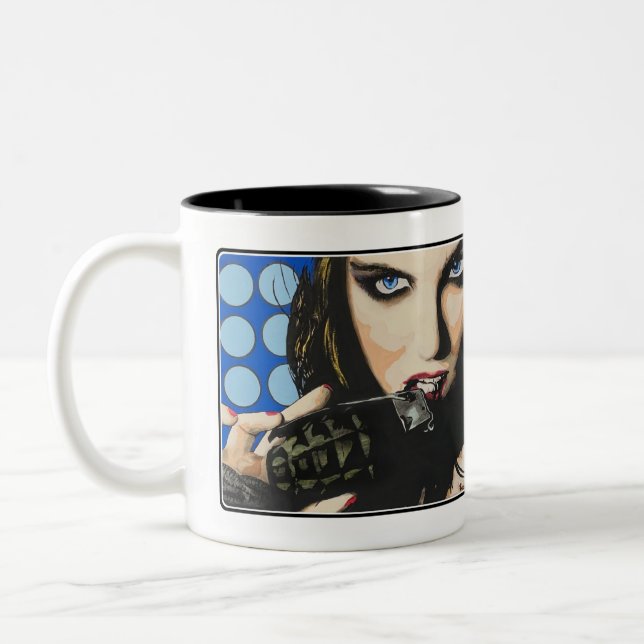 "Sista stråle"-färg på en Två-Tonad Mugg (Vänster)