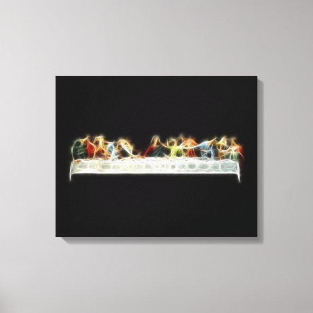 Sista Supper da Vinci Jesus Fractal Painting Canvastryck (Framsida)