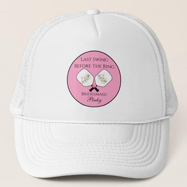 Sista svängen innan ringbröllopet Pickleball Rosa Keps (Framsida)