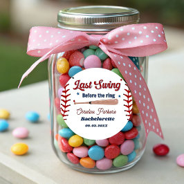 Sista svängen innan ringen Baseball  Möhippa Runt Klistermärke