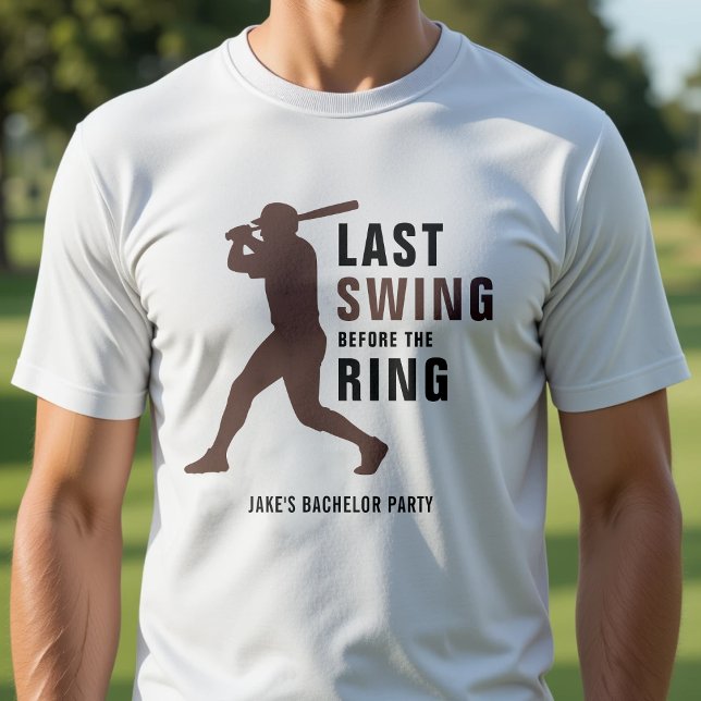 Sista svängen innan ringen Baseball Sällhetsfest T Shirt (Skapare uppladdad)