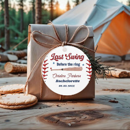 Sista svängen innan ringen Baseball Sängvätning Gåvor Etiketter