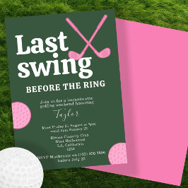 Sista svängen innan ringen golf möhippa inbjudningar