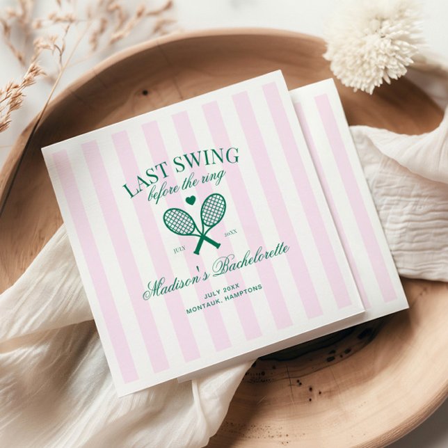 Sista svängen innan ringen Retro tennis Bach Pappersservett (Skapare uppladdad)