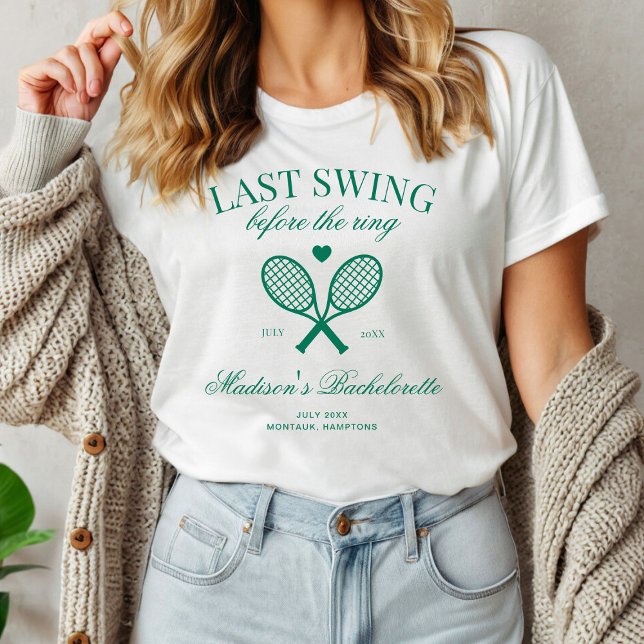 Sista svängen innan ringen Retro Tennis Bach T Shirt (Skapare uppladdad)