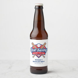 Sista svängen innan ringen Svärmannen möhippa Ölflaska Etikett