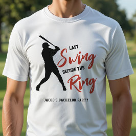 Sista svinget innan ringen för baseballbröllop t shirt