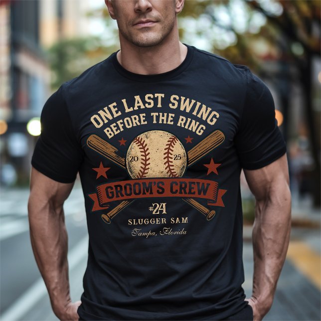 Sista Swing Baseboll Sängkammarparty T Shirt (Skapare uppladdad)