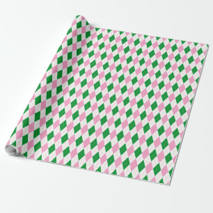 Sista Swing Golf Möhippa Rosa Grön Argyle Presentpapper