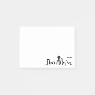 Sistäckskylin i svart bläck post-it block