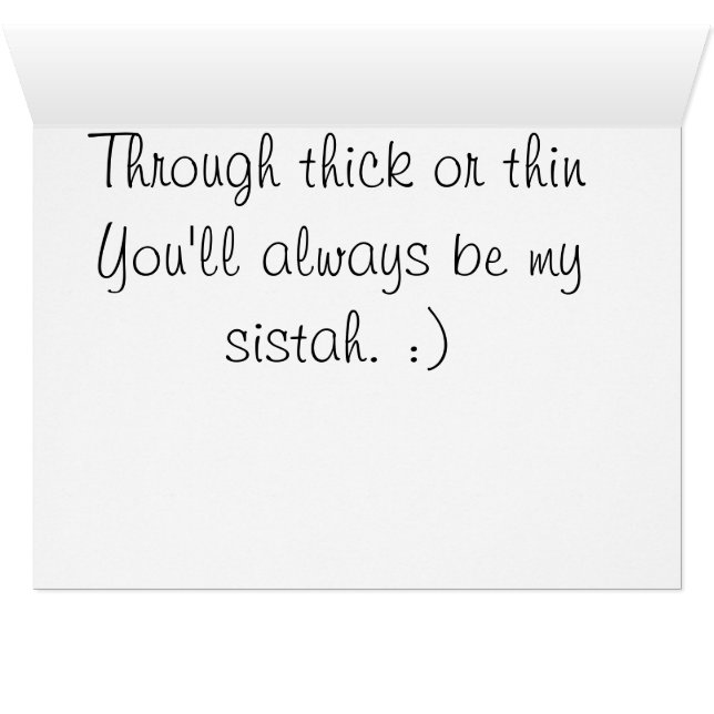 Sistahhood och vi är kraftiga tillsammans hälsningskort (Insidan Horizontal (UnderSidan))