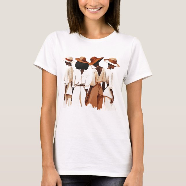 Sistas Afro Women Tillsammans T Shirt (Framsida)