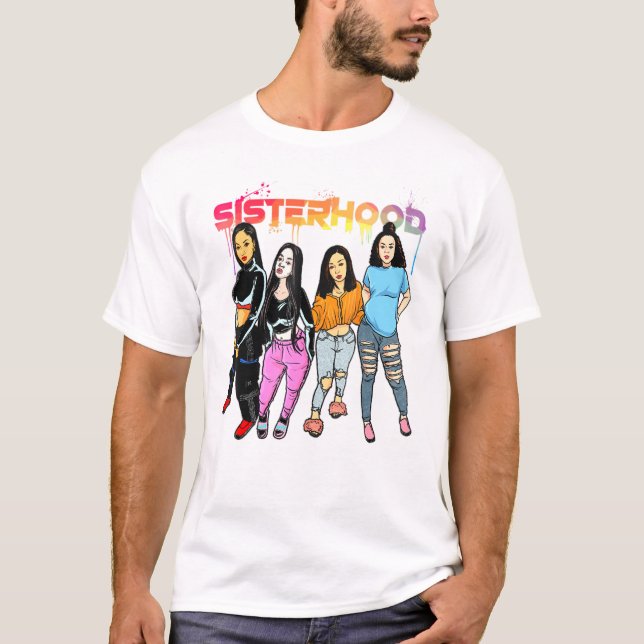 Sistas Black Girl Magic Roligt Melanin Women Brown T Shirt (Framsida)