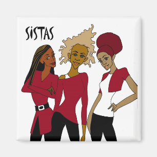 Sistas - magnet (kvadrera),