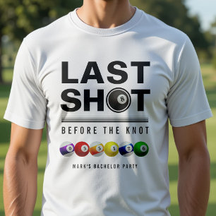 Sistaskott för ogifta herrar Biljard Vit Poolboll T Shirt