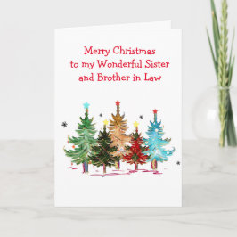 Sister and Brother in Law Christmas Greeting Card Kort