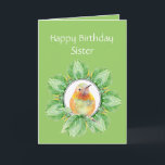 Sister Anpassningsbar Birthday Rufous Hummingbird Kort<br><div class="desc">Sister Anpassningsbar Birthday Rufous Hummingbird</div>