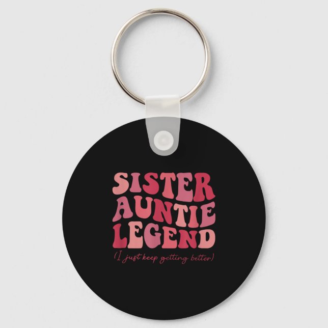 Sister Auntie Legend Groovy Funny Cool Aunties Clu Nyckelring (Framsida)