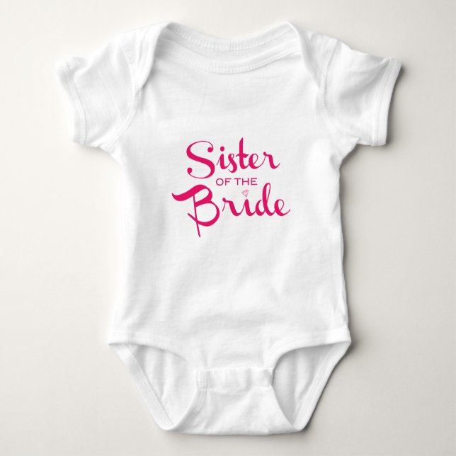 Sister av Bride Rosa på White Tee Shirt (Framsida)