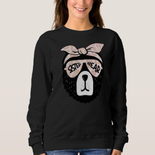 Sister Bear Ansikte Sunglass Mor Mamma Mamma Mothe T Shirt
