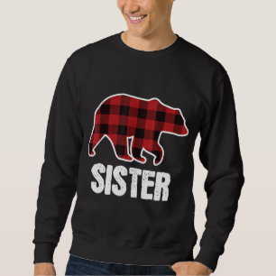 Sister Bear jul jul Pajama Red Play Buffalo Fam Lång Ärmad Tröja