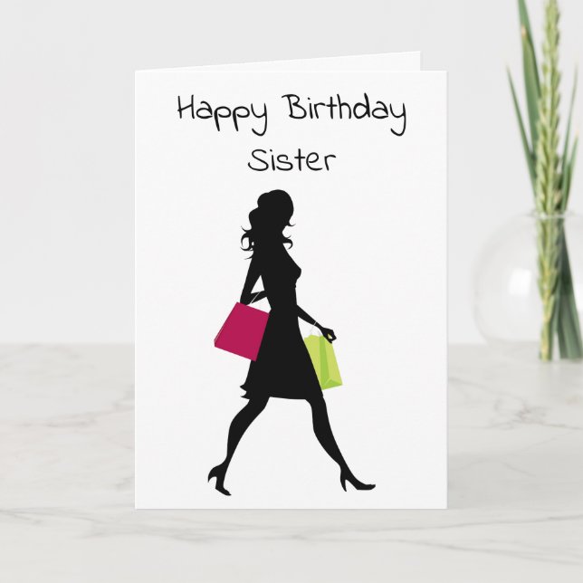 **SISTER** BIRTHDAG-ÖNSKEMÅL TILL PRATAT SKÖR KORT (Framsida)