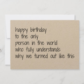 sister birthday card, funny birthday card sisters julkort