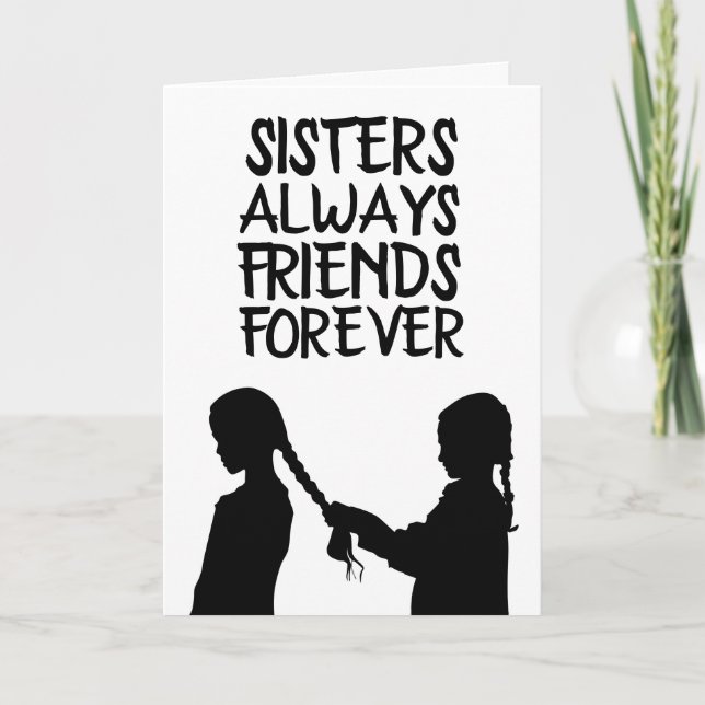 SISTER BIRTHDAY FRIEND GREETDS CARDS KORT (Framsida)