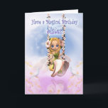 Sister Birthday-kort med Cutie Paj-fairy på gång Kort<br><div class="desc">Sister Birthday-kort med Cutie Paj-fairy på swing Magic Birthday</div>