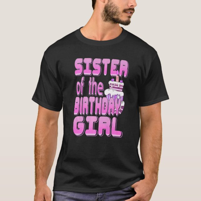 Sister Birthday Rolling Skate Birthday Family Part T Shirt (Framsida)