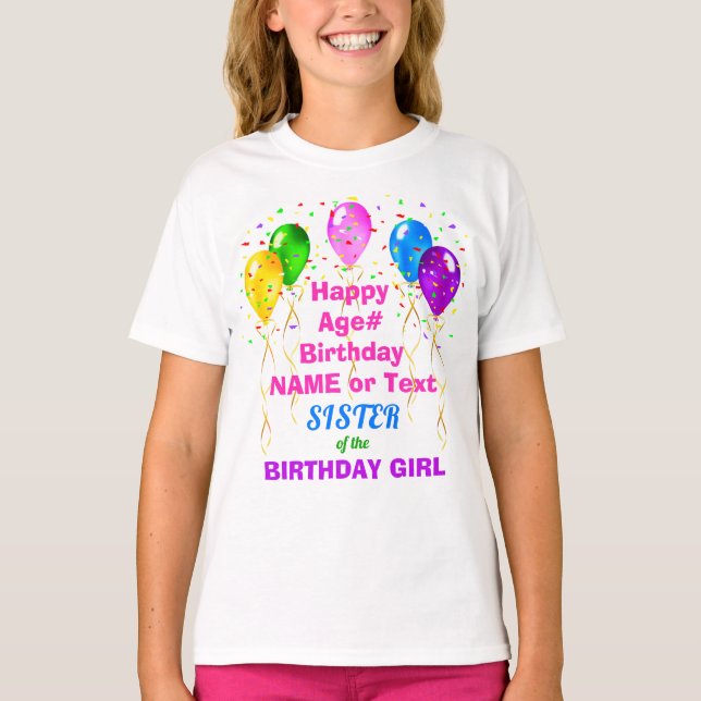 Sister Birthday Shirt OR for Hela FAMILY T Shirt (Framsida)