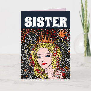SISTER BIRTHDAY SÖT DAM QUEEN CARDS TACK KORT