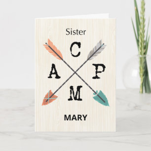 Sister Camp Personalize Namn-pilar Kort