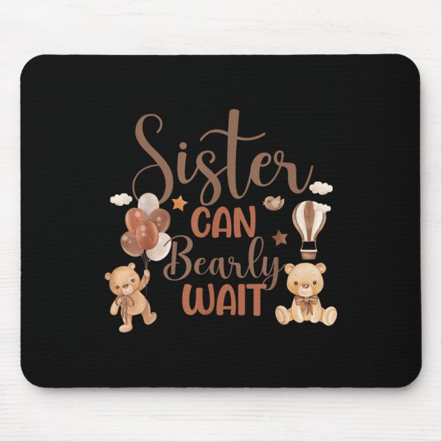 Sister Can Bearly Wait Bear Gender Neutral Boy Bab Musmatta (Framsidan)