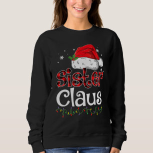 Sister Claus Santa mössa röd rutig Buffalo jul T Shirt