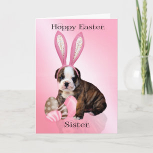 Sister Cute Påsk, hundvalpar med ägg Helgkort