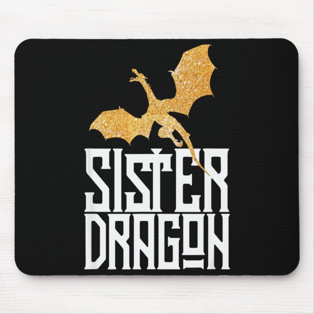Sister Dragon Christmas Matching Family Tribe Girl Musmatta (Framsidan)
