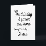 **SISTER** DU ÄR ETT KVAR "BIRTHDAG"-KORT KORT<br><div class="desc">LÅT "DIN SPECIELLARE **GRANDAUGHTER** " VETA HUR MYCKET HON ELAK "DIG" PÅ HENNES MYCKET SPECIELLARE DAG MED DETTA LOVALA KORT OCH TACK FÖR ATT STOPPA MED EN AV MINA 8 LAGRAR!</div>
