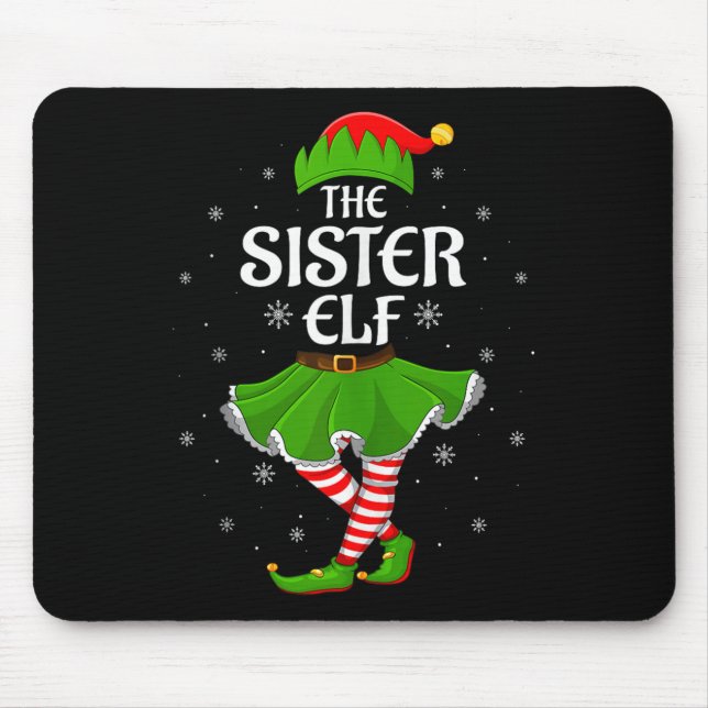 Sister Elf Christmas Family Girls Women Elf Squad  Musmatta (Framsidan)