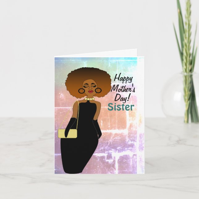 Sister Funny African American Mors dag Kort (Framsida)