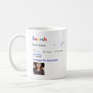 SISTER GIft FUNNY World's BEST SEARCH Engine Kaffemugg