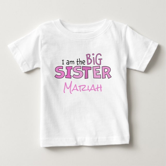 Sister Girly Rosa Modern Typography Cute T Shirt (Framsida)